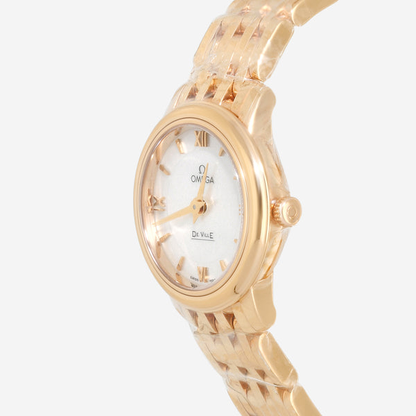 Omega De Ville Prestige 18K Rose Gold Mother Of Pearl Quartz Ladies Watch 424.50.24.60.05.002 - THE SOLIST