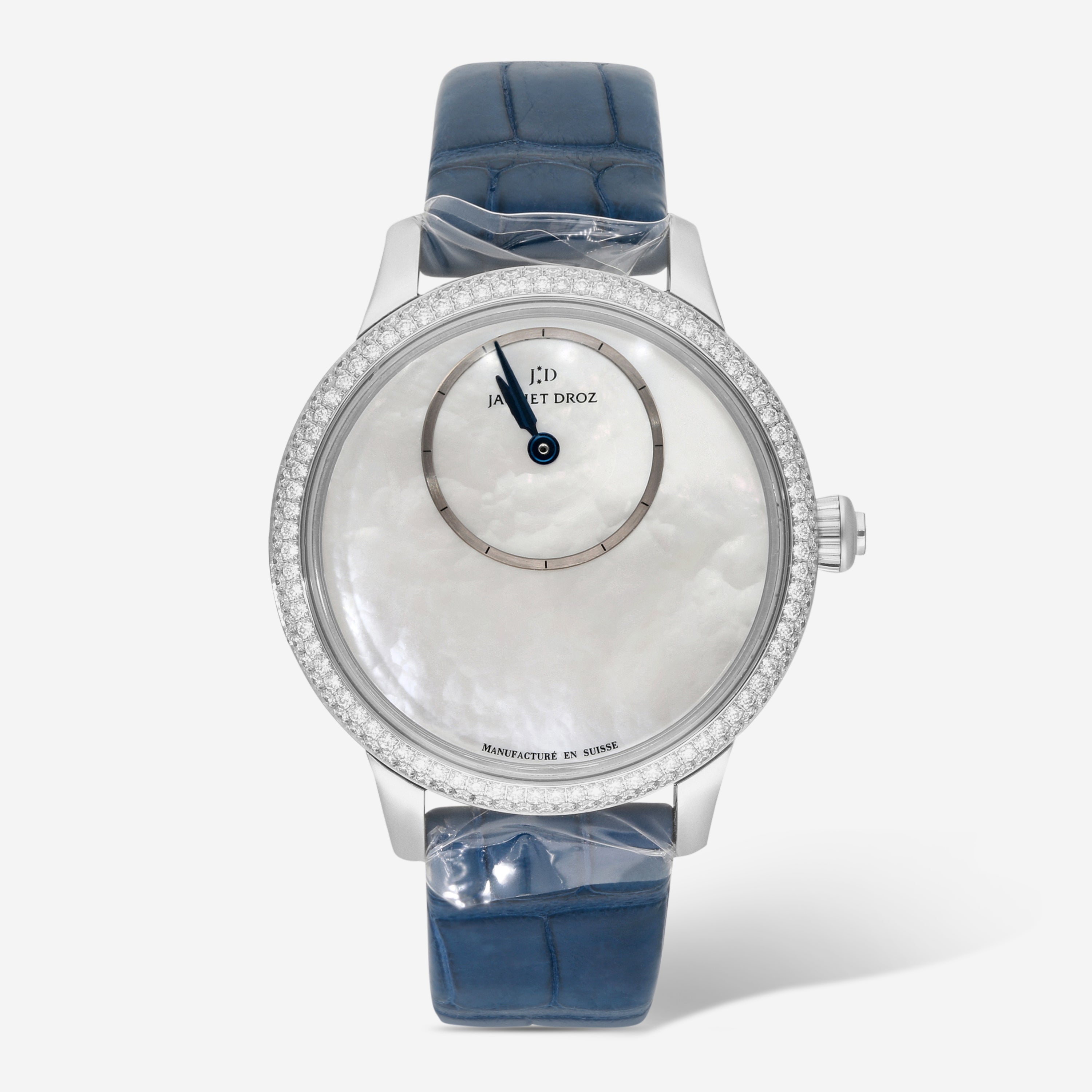 Jaquet Droz Petite Heure Minute Stainless Steel Diamond Automatic Ladies Watch J005000274