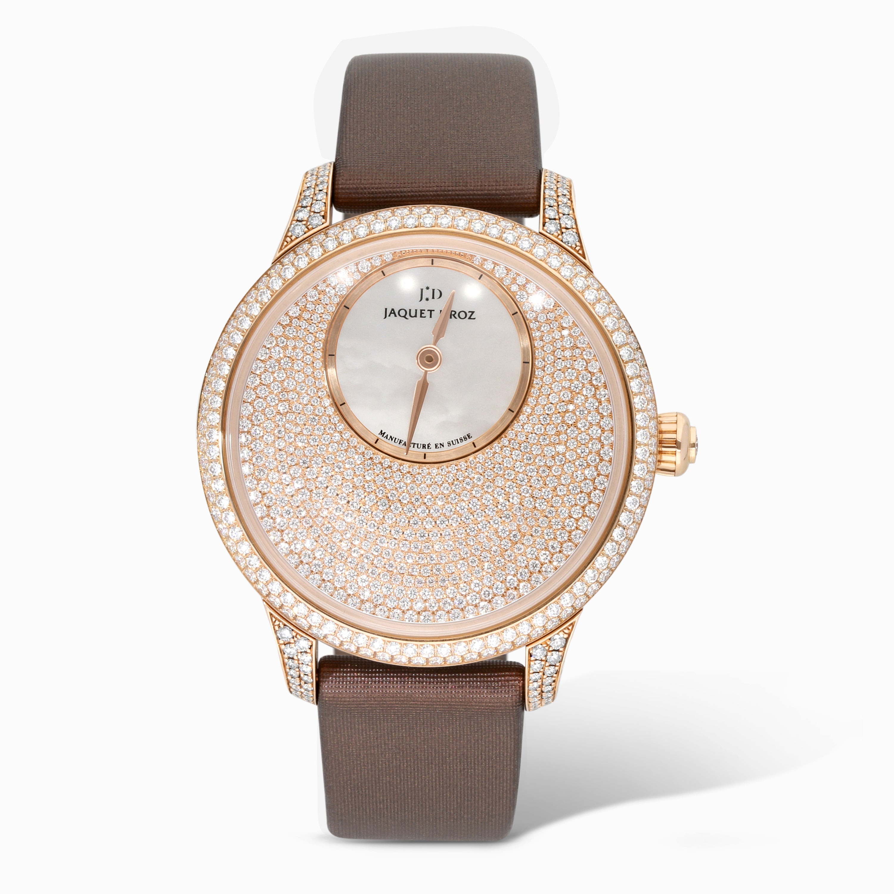 Jaquet Droz Grande Seconde 18K Rose Gold Diamond Automatic Ladies Watch J005003220