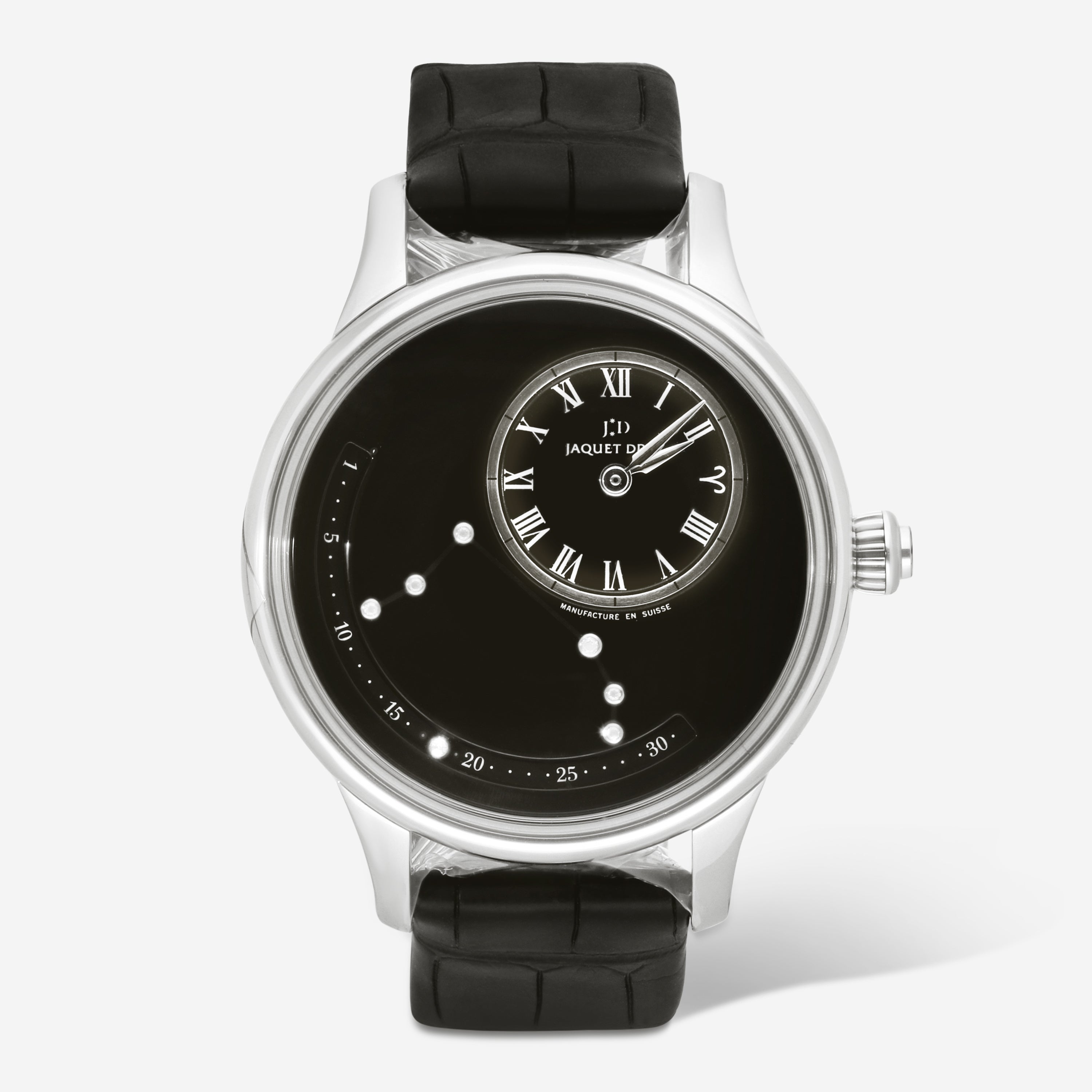 Jaquet Droz Date Astrale Zodiac Set-Aries 18K White Gold Automatic Men’s Watch J021014218