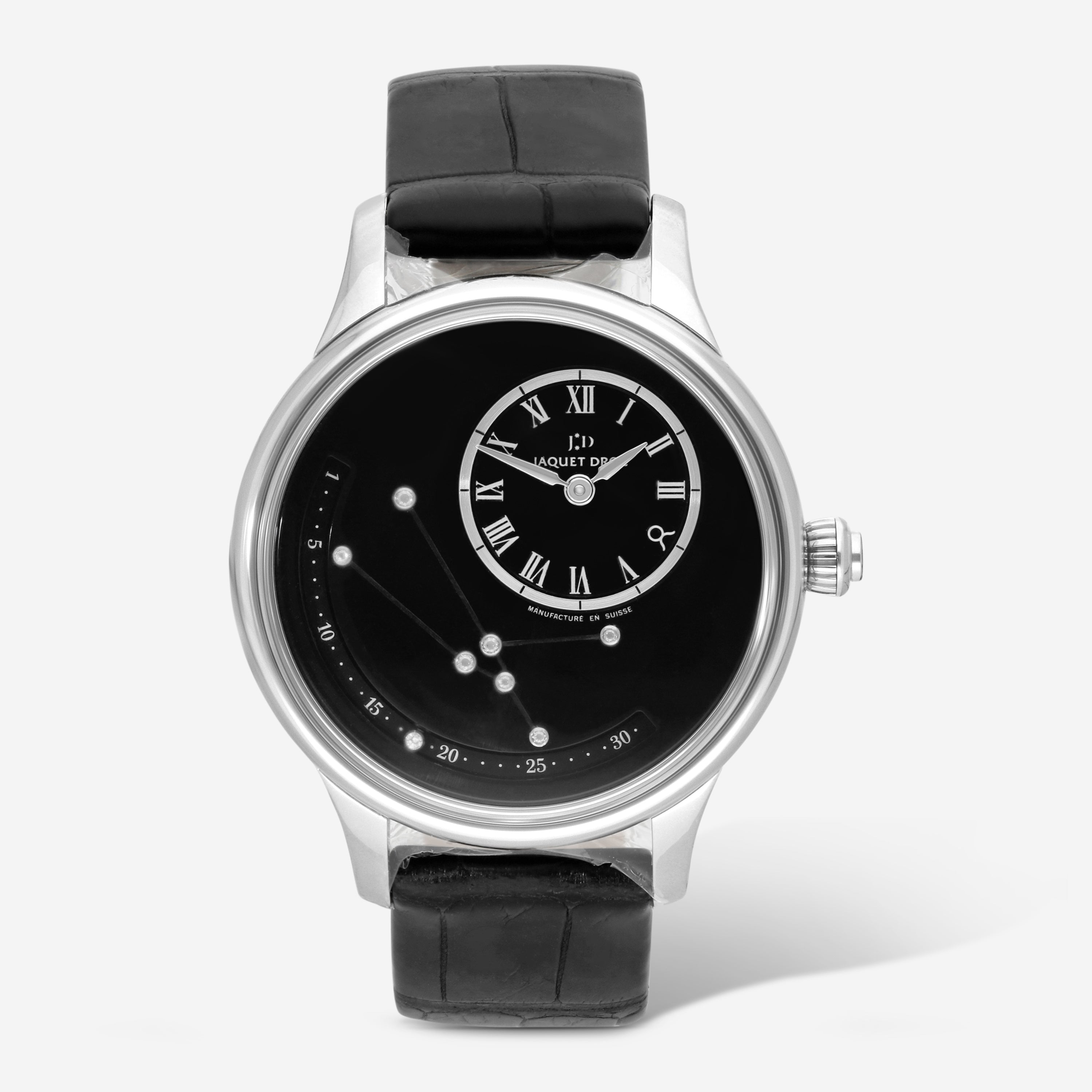 Jaquet Droz Date Astrale Zodiac Set-Taurus 18K White Gold Automatic Men’s Watch J021014219