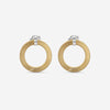 Marco Bicego Masai 18K Yellow & White Gold Diamond Hoop Earrings OG378_B1_YW_M5