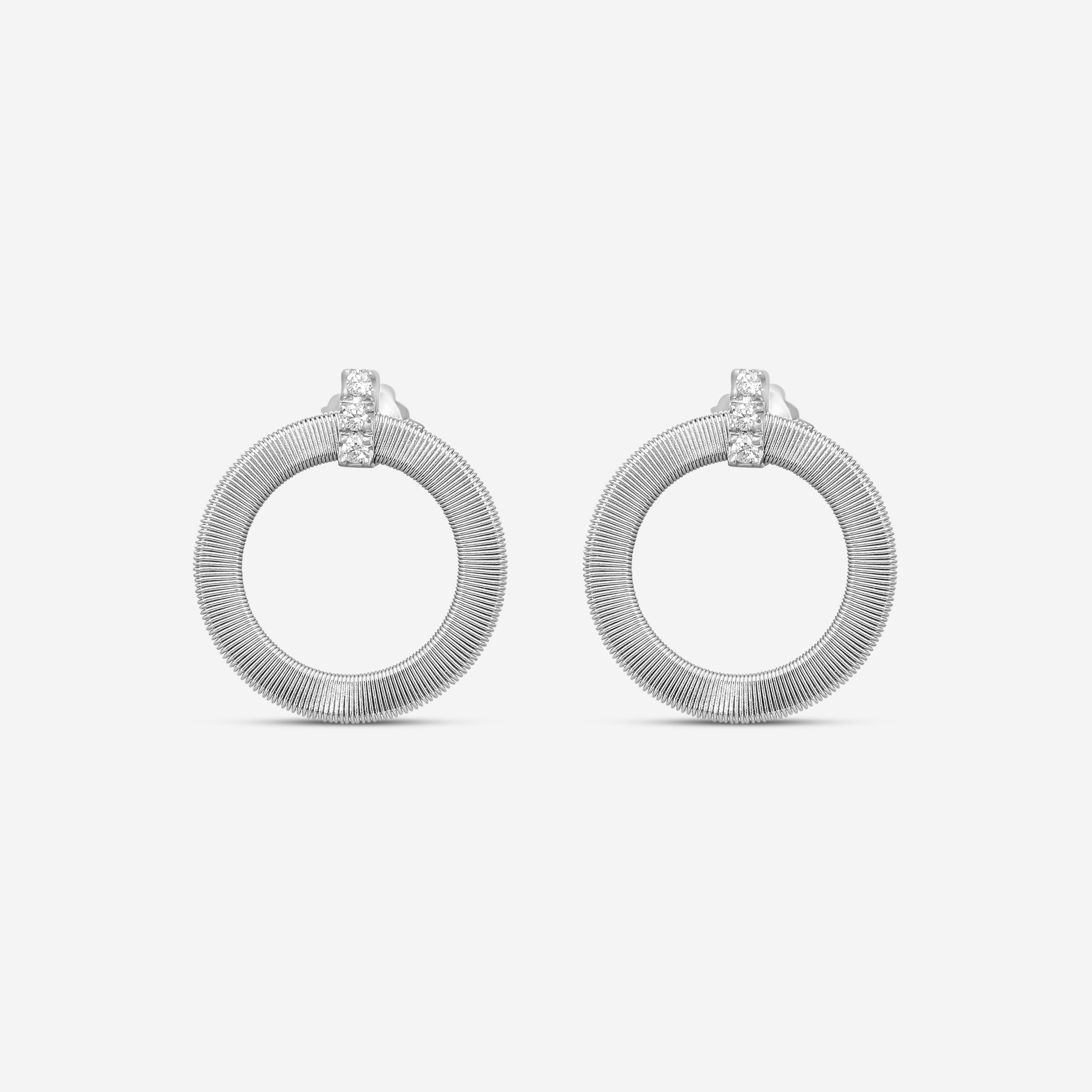 Marco Bicego Masai 18K White Gold Diamond Drop Earrings OG378_B1_W_01