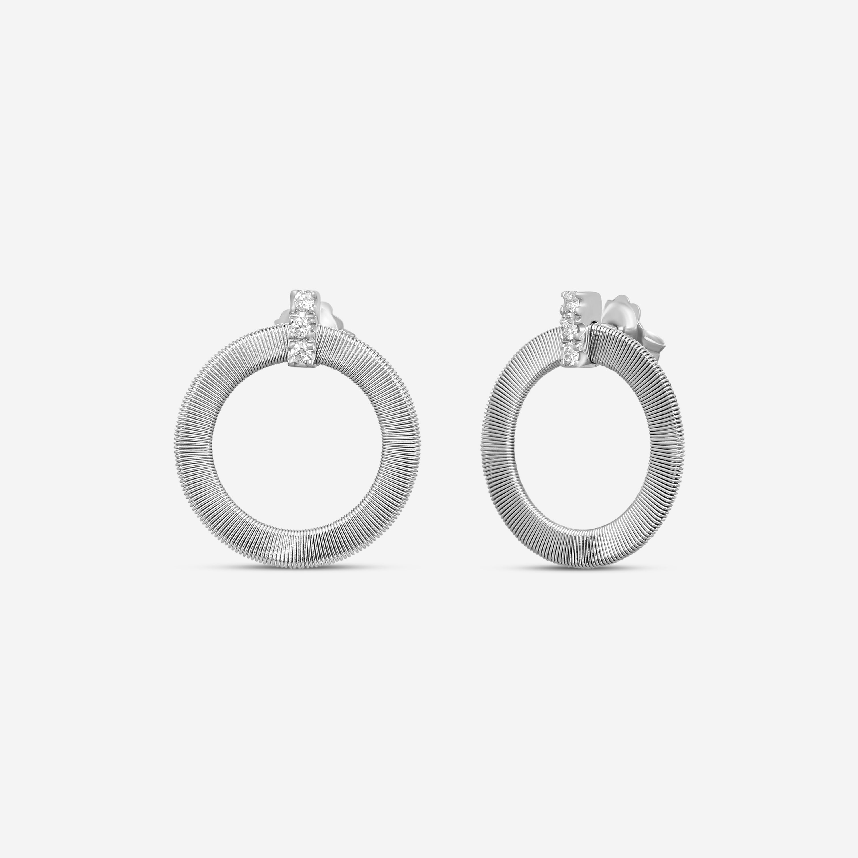Marco Bicego Masai 18K White Gold Diamond Drop Earrings OG378_B1_W_01