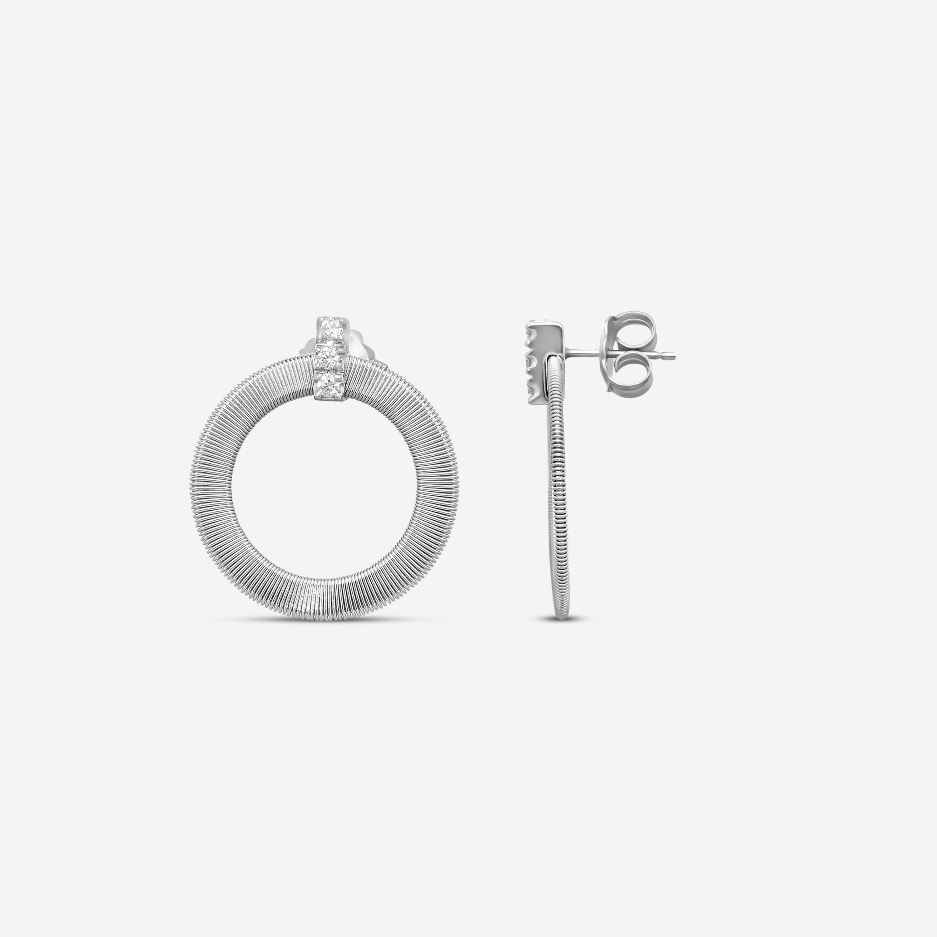 Marco Bicego Masai 18K White Gold Diamond Drop Earrings OG378_B1_W_01