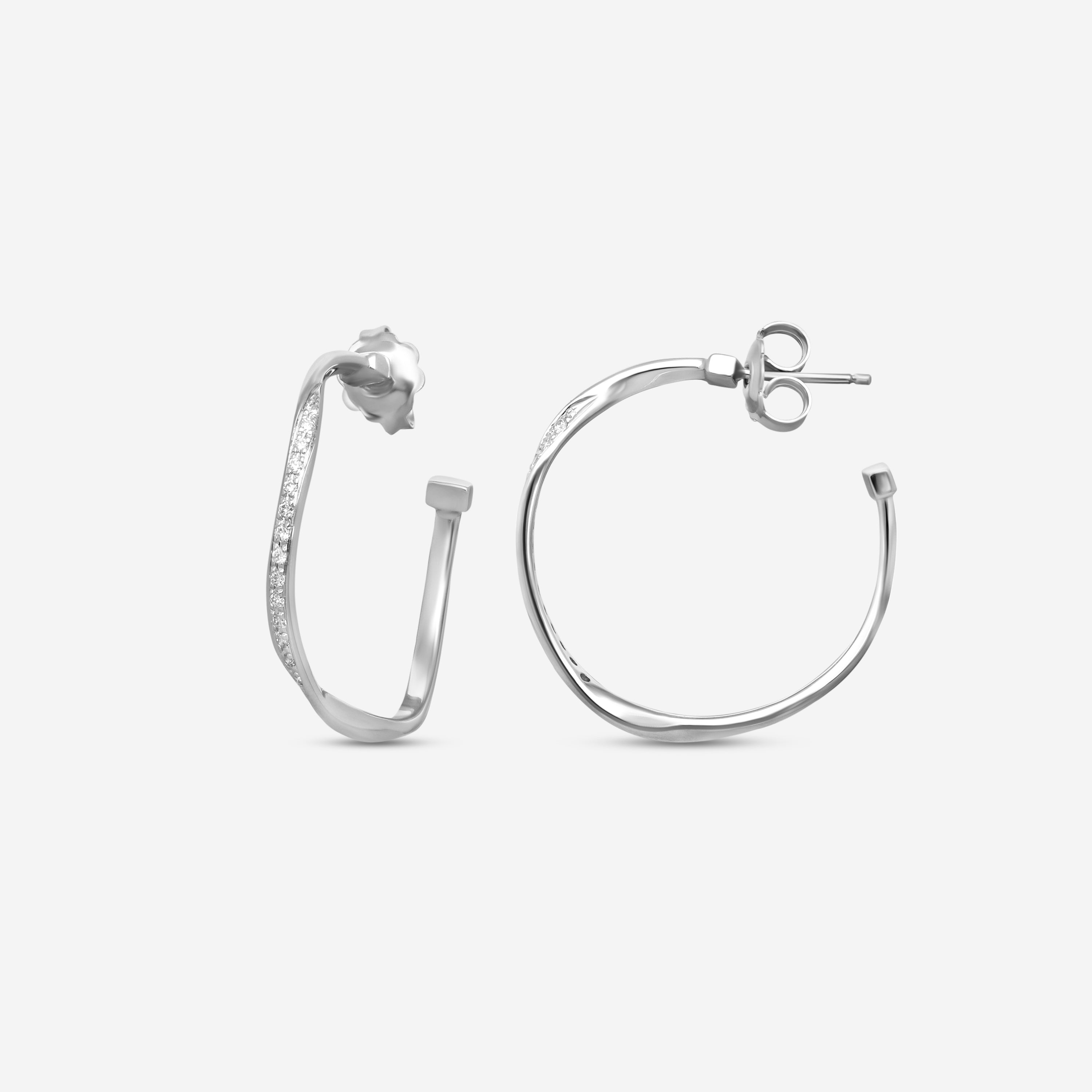 Marco Bicego Marrakech 18K White Gold Diamond Earrings OG406_B_W_01