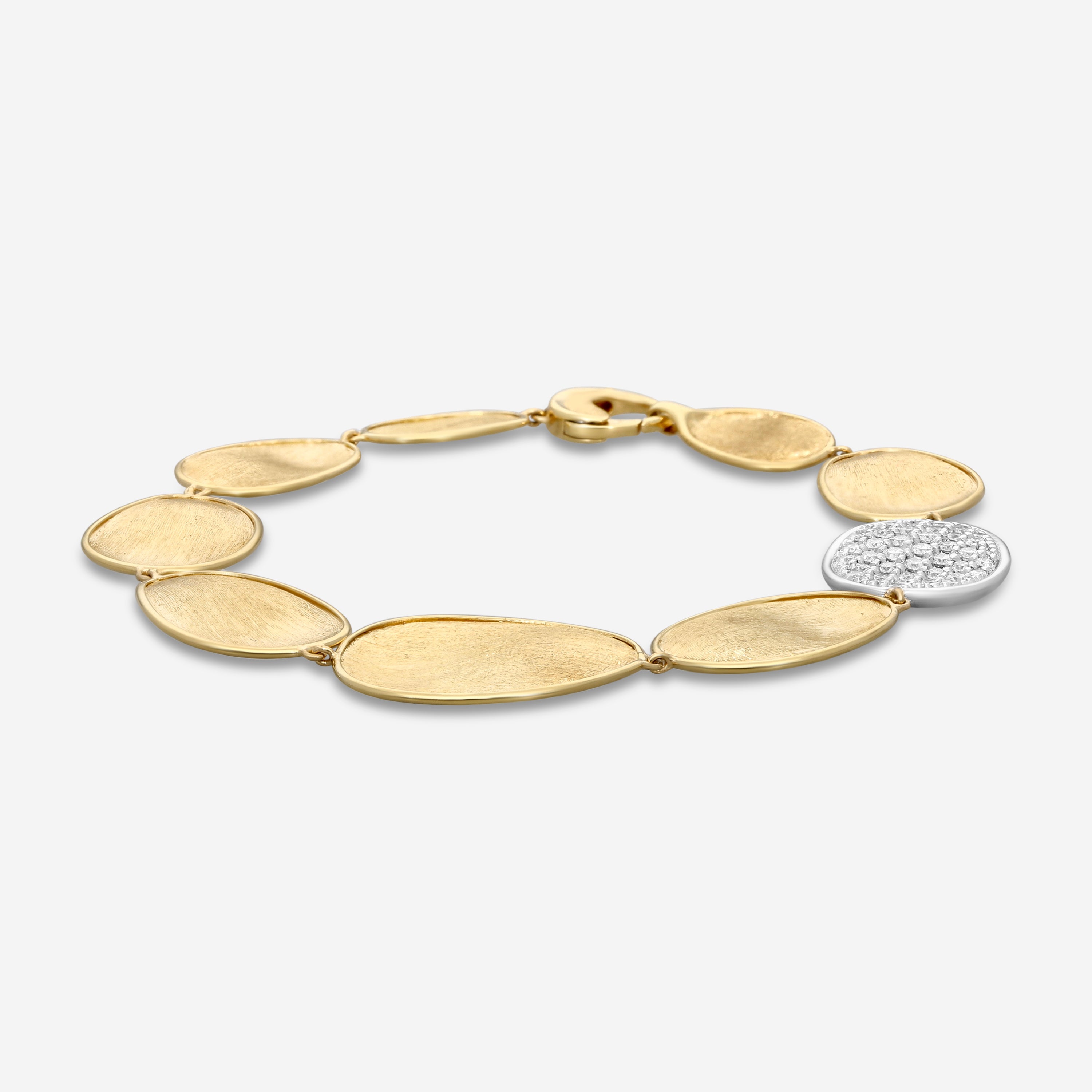 Marco Bicego Lunaria 18K Yellow & White Gold Diamond Bracelet BB1976_B_YW_Q6