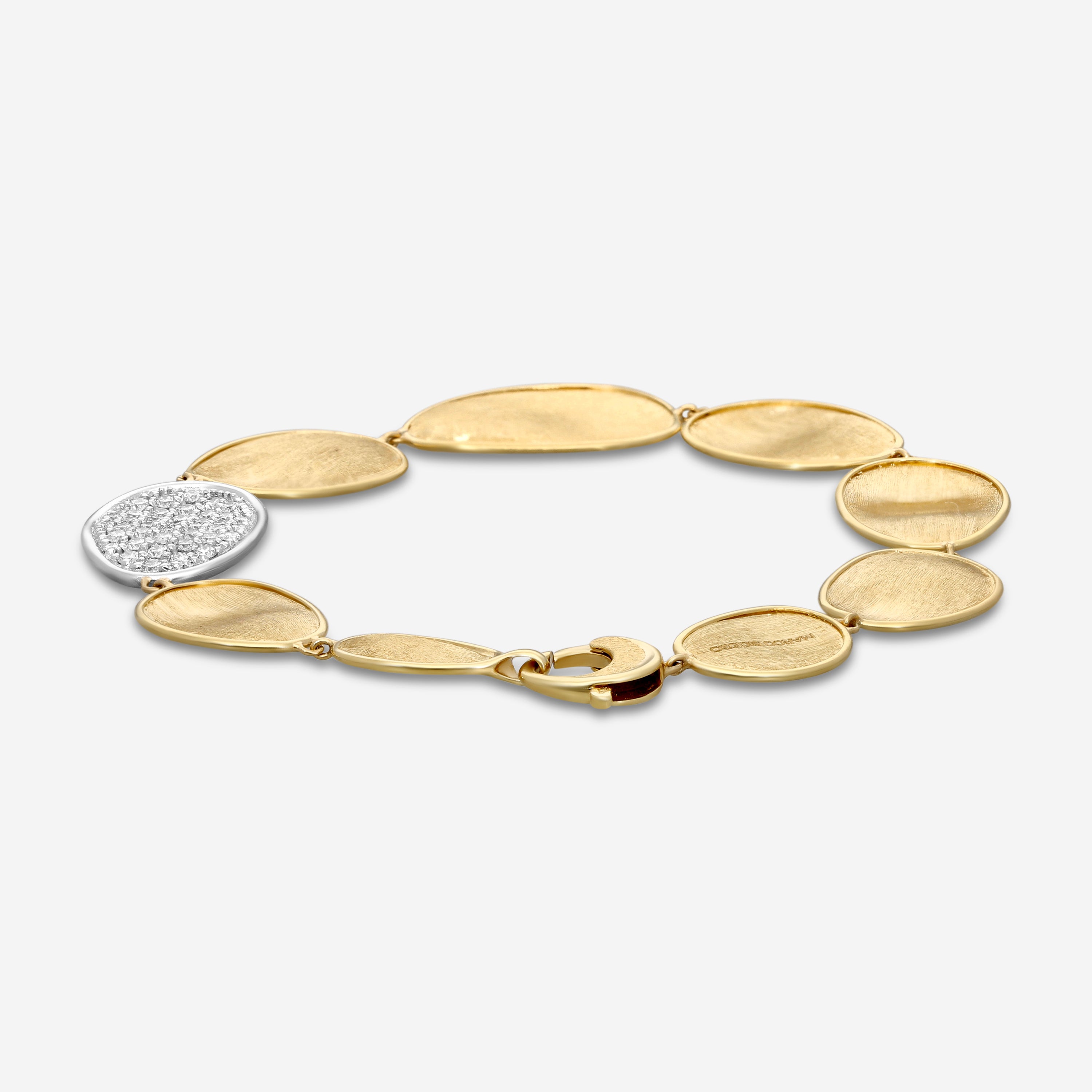 Marco Bicego Lunaria 18K Yellow & White Gold Diamond Bracelet BB1976_B_YW_Q6