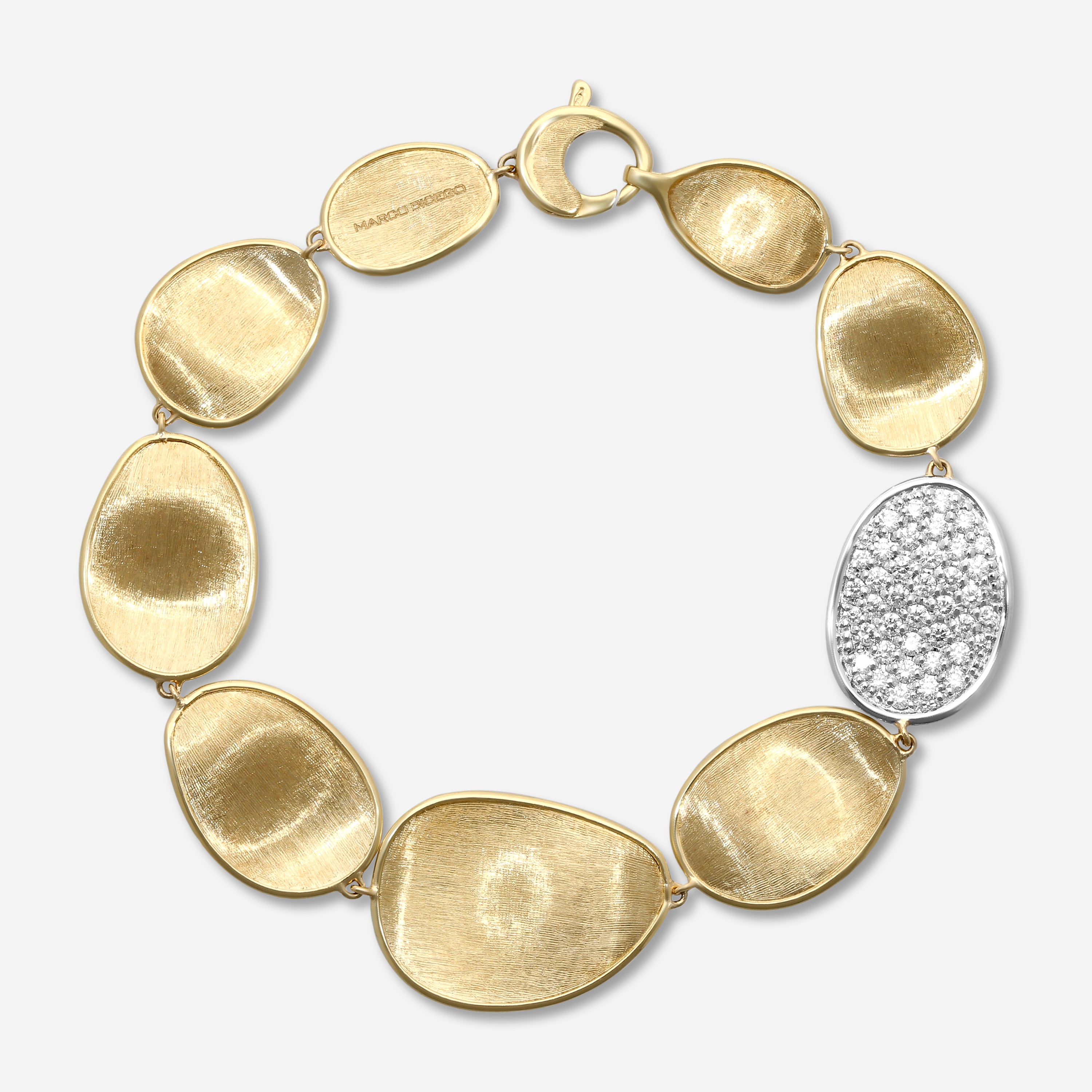 Marco Bicego Lunaria 18K Yellow & White Gold Diamond Bracelet BB1976_B_YW_Q6