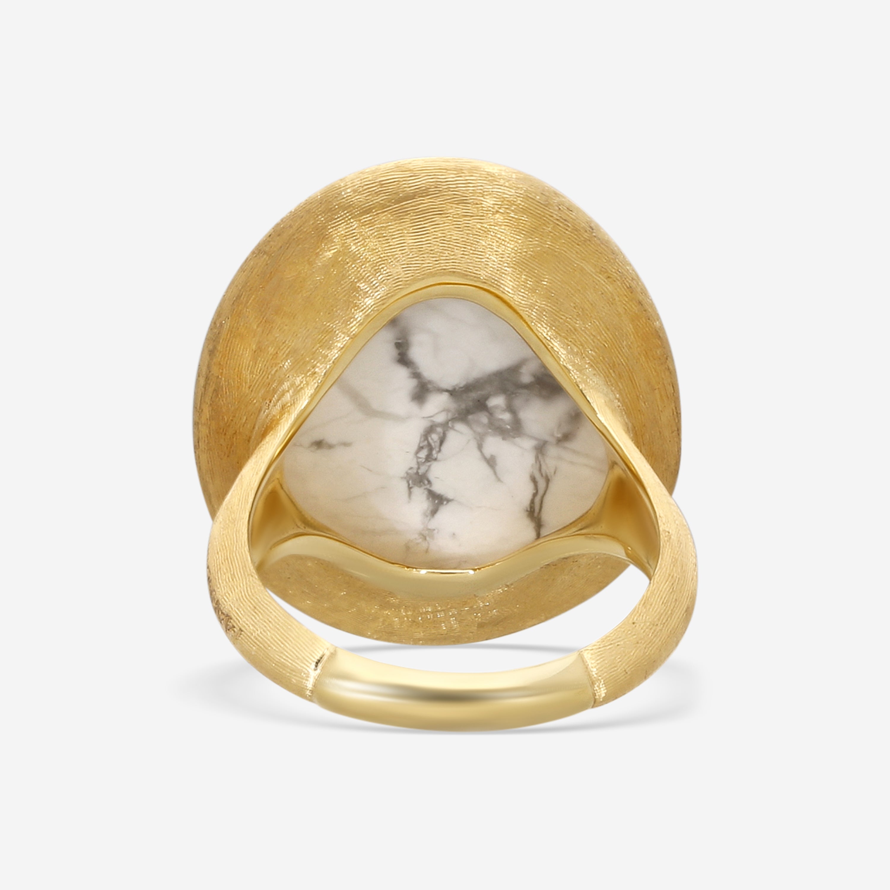 Marco Bicego Lunaria 18K Yellow Gold Howlite Signet Ring Sz. 7 AB564_HO01_Y_02