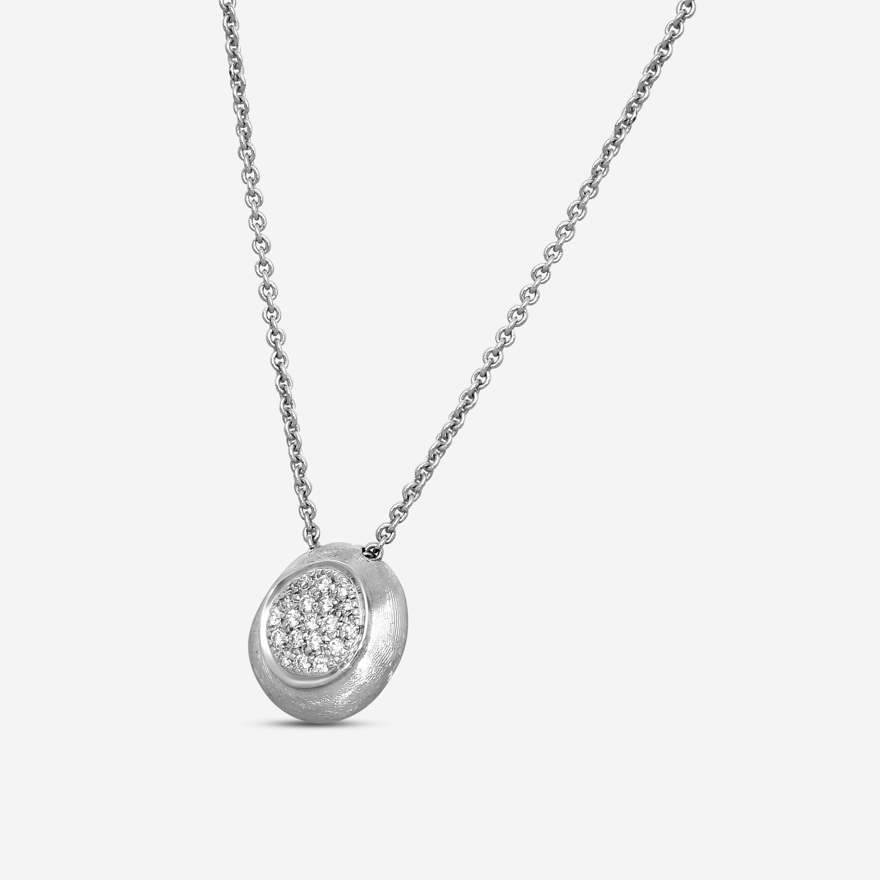 Marco Bicego Jaipur Link 18K White Gold Diamond Pendant Necklace CB1809_B_W_02