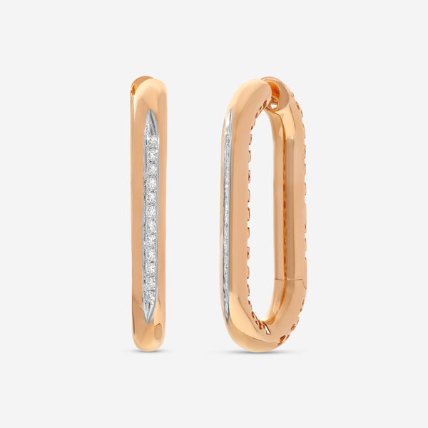 Ina Mar 18K Rose Gold Diamond Hoop Earrings 268077RB - THE SOLIST