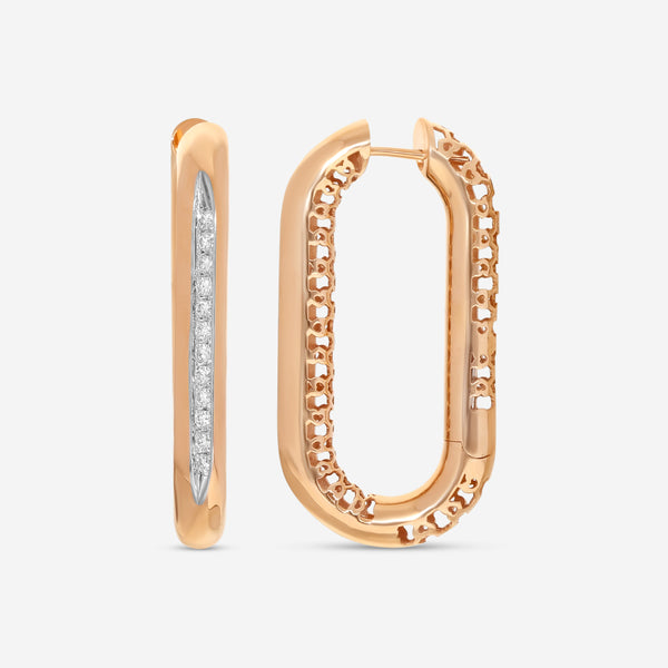 Ina Mar 18K Rose Gold Diamond Hoop Earrings 268077RB - THE SOLIST