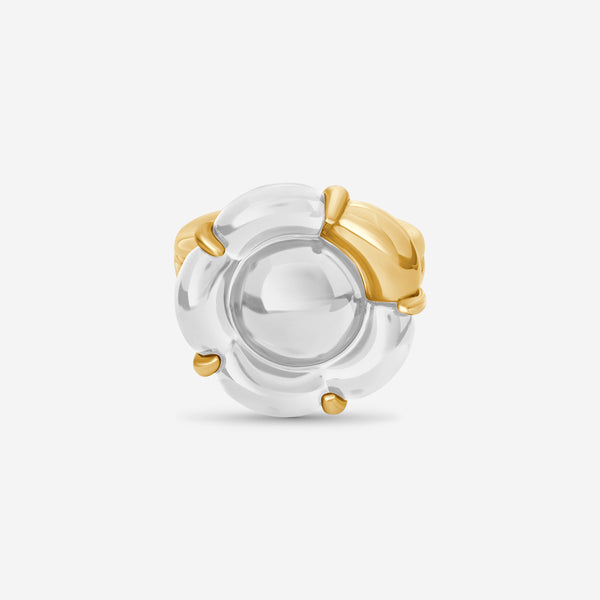 Baccarat Vermeil, Clear Crystal Flower Statement Ring 2803451 - THE SOLIST