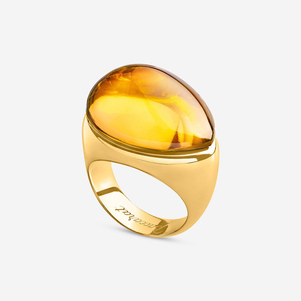Baccarat 18K Gold Plated on Sterling Silver, Honey Crystal Statement Ring 2805639 - THE SOLIST