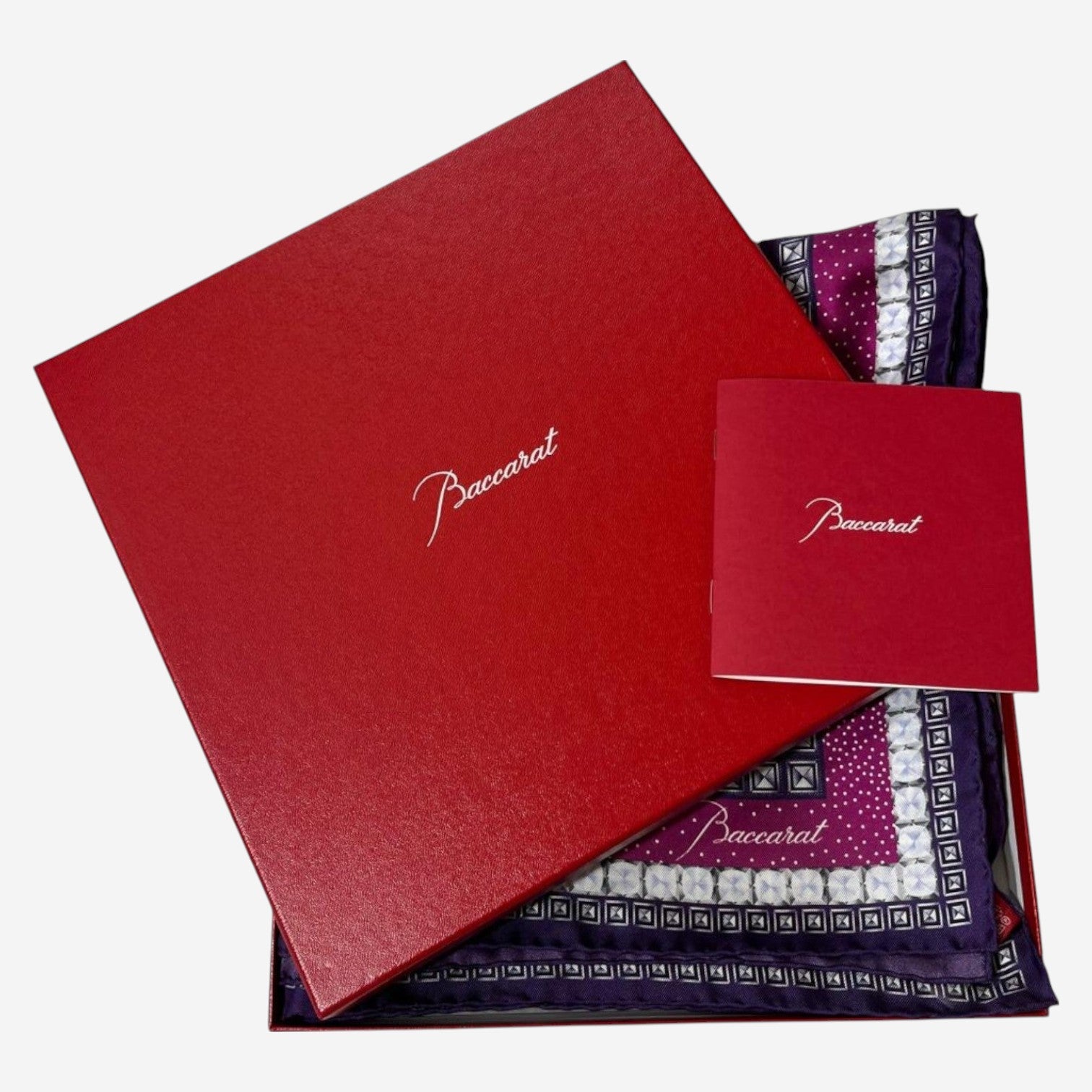 Baccarat Louxor Twill Silk Maxi Tie Purple Square Scarf 2809962 - THE SOLIST