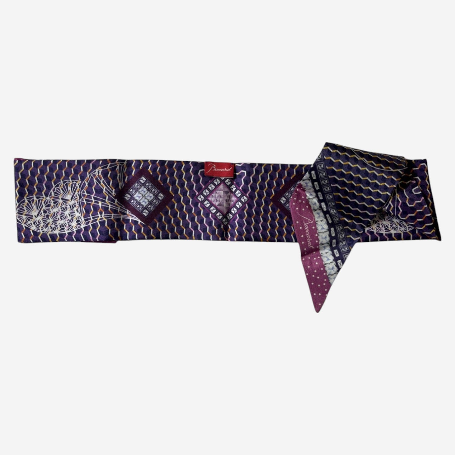 Baccarat Louxor Twill Silk Purple Hair Band 2810800 - THE SOLIST