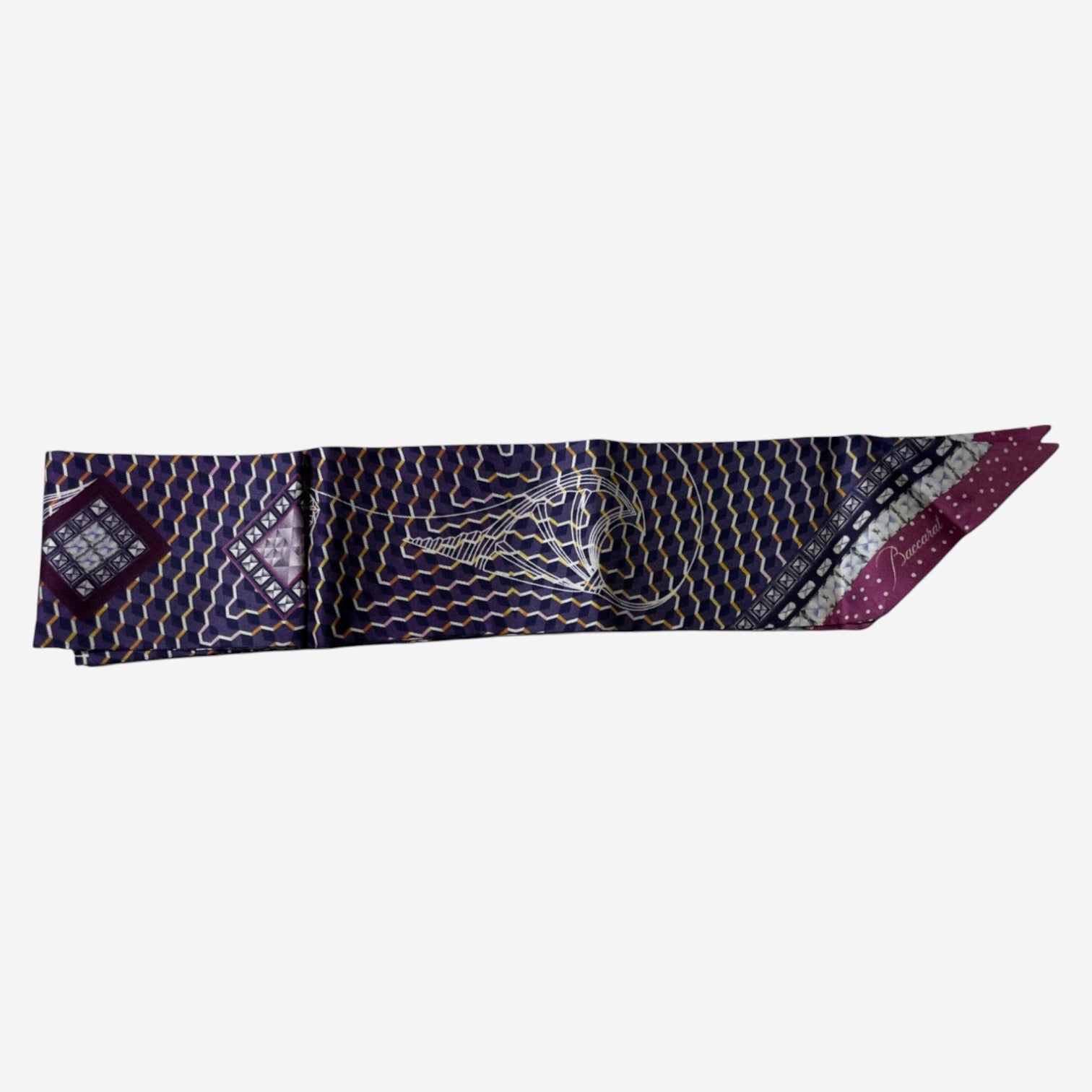 Baccarat Louxor Twill Silk Purple Hair Band 2810800 - THE SOLIST