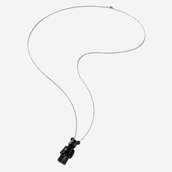 Baccarat Bearbrick Sterling Silver & Black Crystal Pendant Necklace 2814117 - THE SOLIST