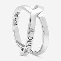 Damiani 18K White Gold, Diamond Interlocking Ring Sz. 5.5 320501 - THE SOLIST