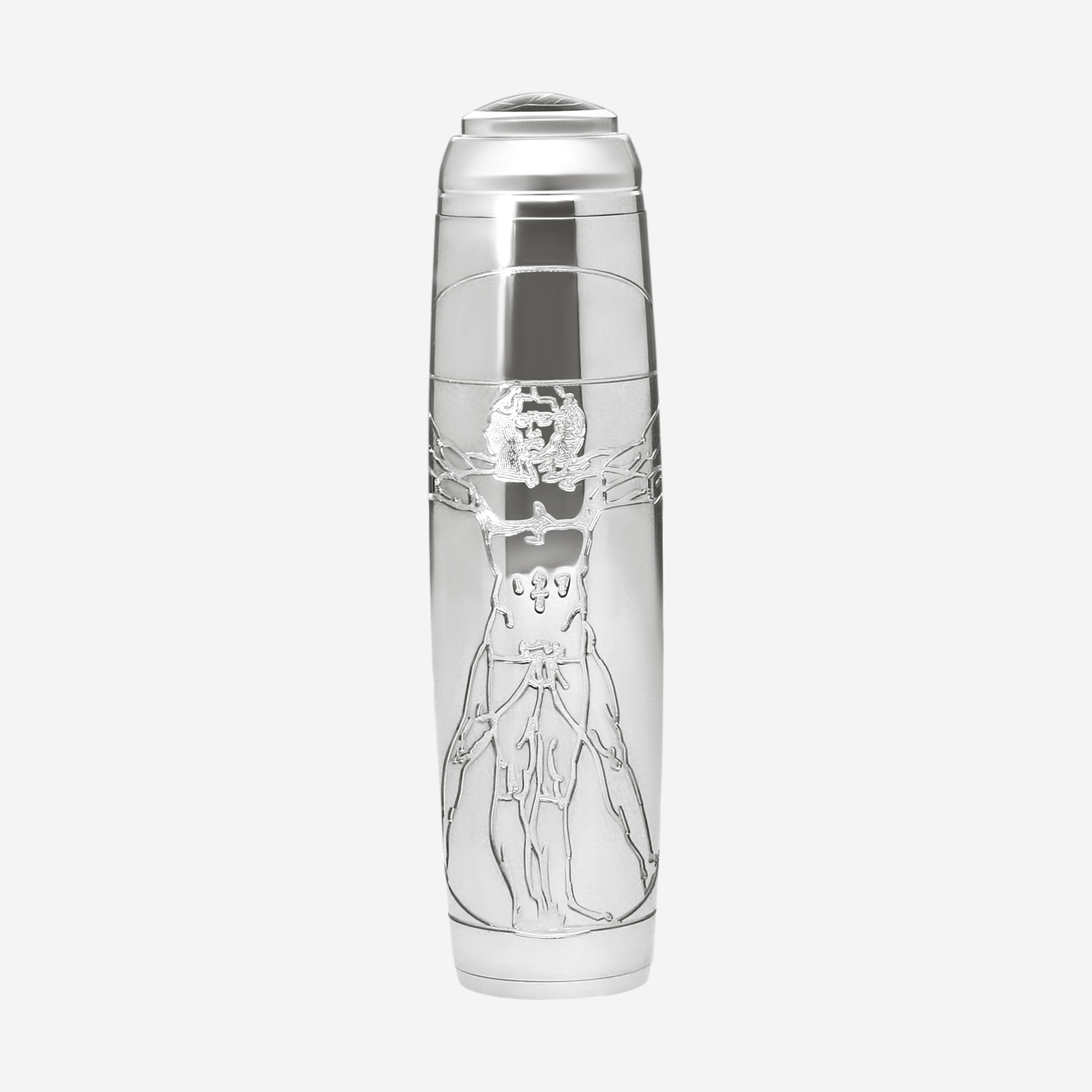 S.T. Dupont Line D Black Vitruvian Man Lacquer & Palladium Premium Fountain Pen (M) 410039L - THE SOLIST