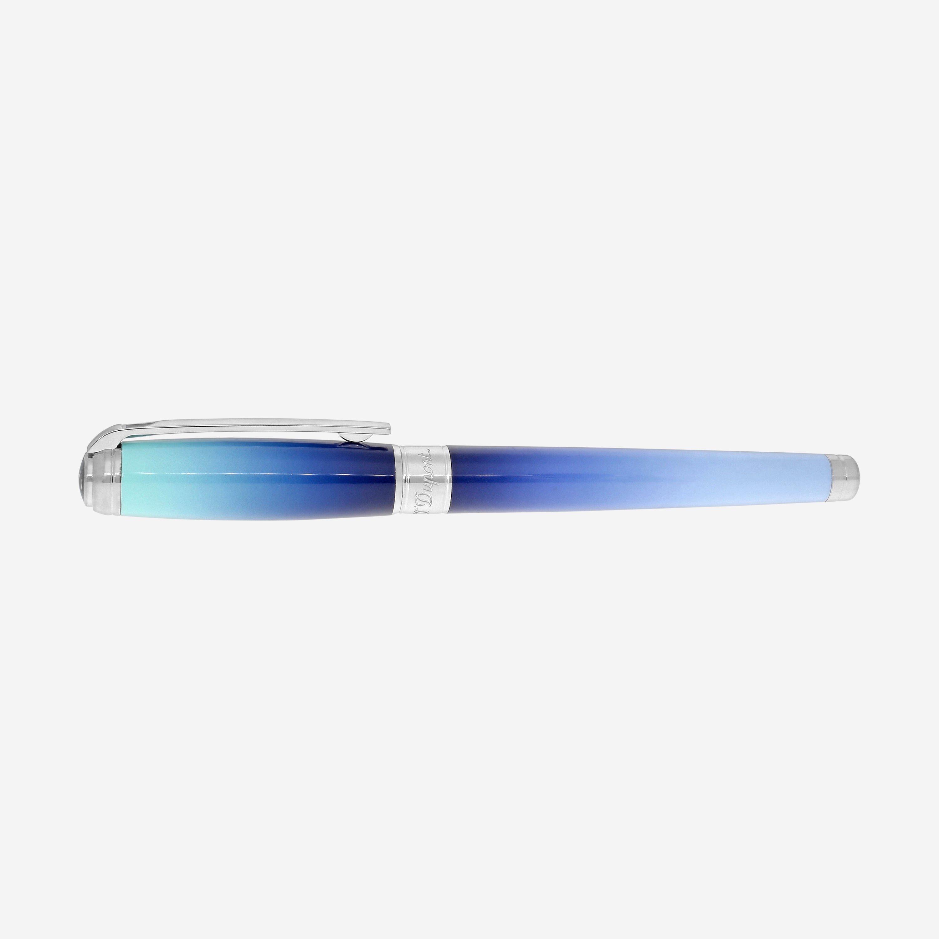 S.T. Dupont Line D La Mer Gradient Blue Solid Brass Natural Lacquer Fountain Pen 410132L - THE SOLIST