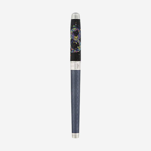 S.T. Dupont Line D Eternity Year of the Dragon Black Multicolor Lacquer Fountain Pen 420027L