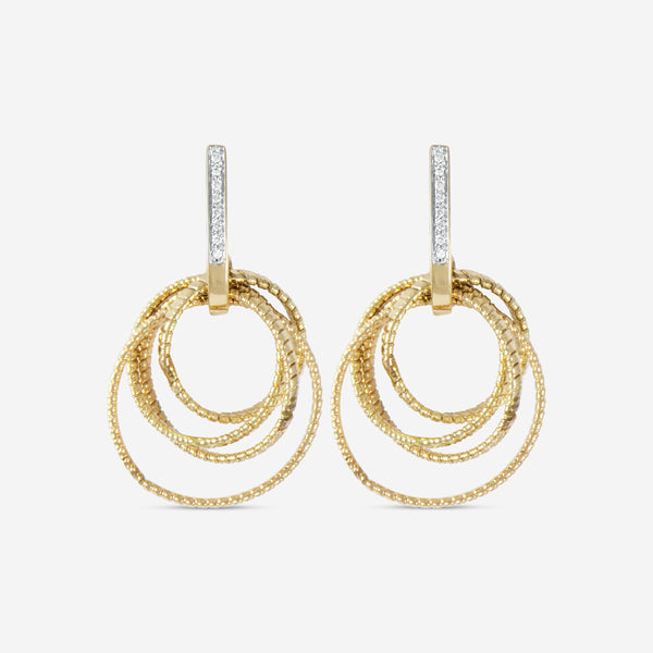 K Di Kuore Bundles 18K Yellow Gold and Diamond Earrings 461188