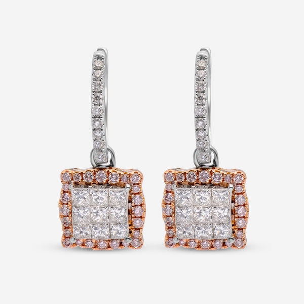 Gregg Ruth 18K Gold, White Diamond 0.91ct. tw. and Fancy Pink Diamond 0.29ct. tw. Drop Earrings 50637 - THE SOLIST