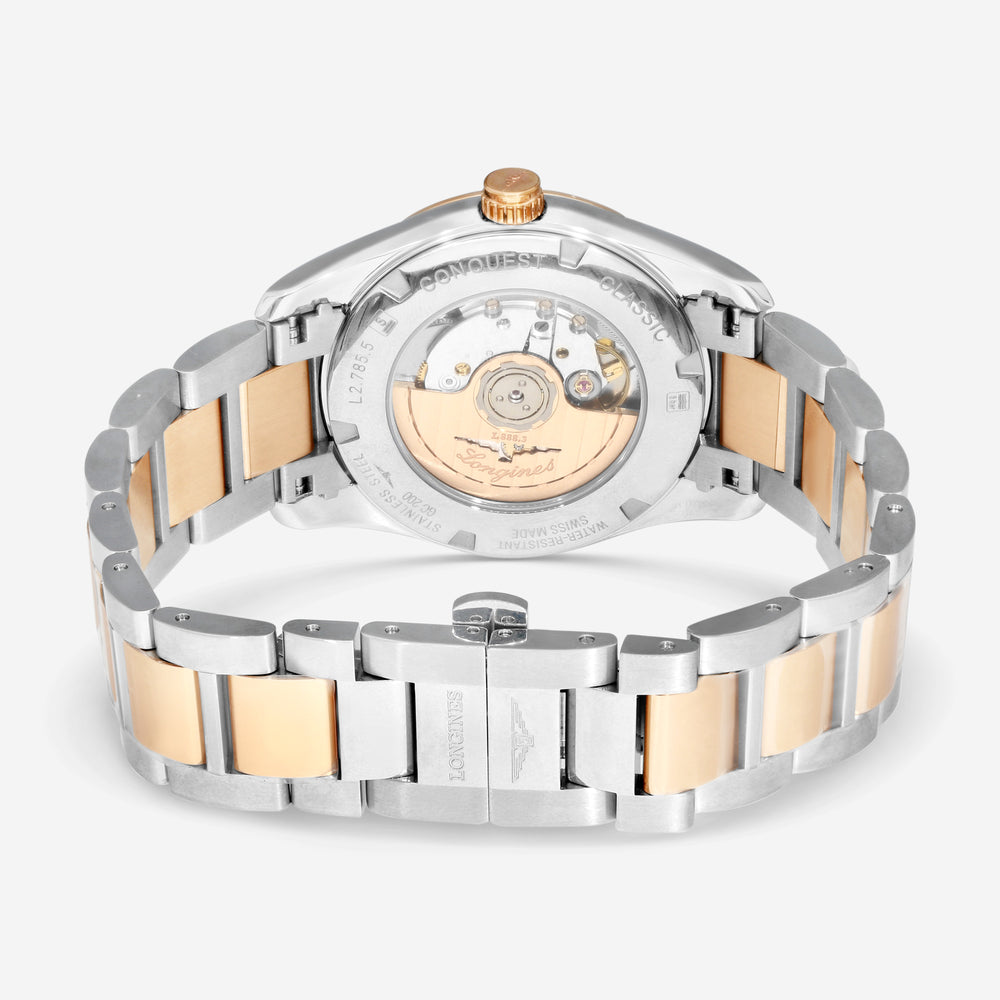 Longines Conquest Classic 18K Rose Gold & Steel Automatic Men's Watch L27855767 - THE SOLIST