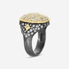 Armenta Old World 18K Yellow Gold & Blackened Sterling Silver Diamond Oval Signet Ring Sz. 7 19061 - THE SOLIST