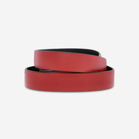 Salvatore Ferragamo Double Gancini Thin Black and Red Women's Belt 564327