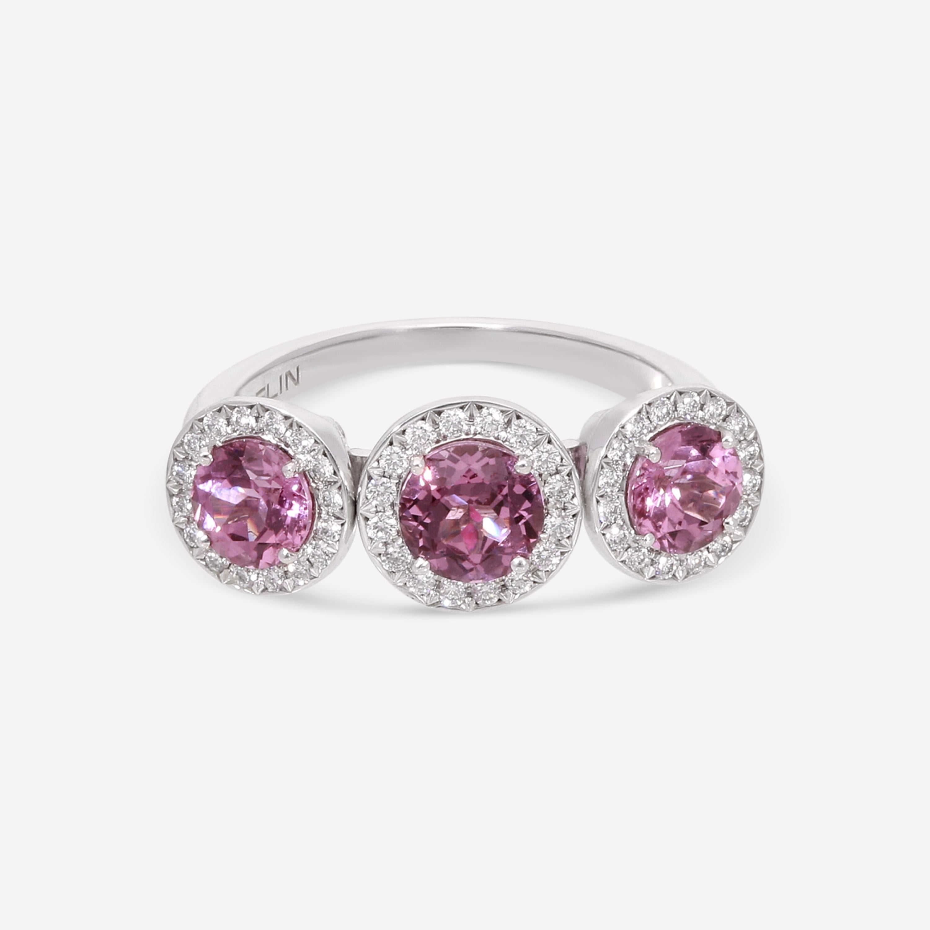 Gübelin 18K White Gold Pink Spinel & Diamond Ring 57A-1774 - THE SOLIST