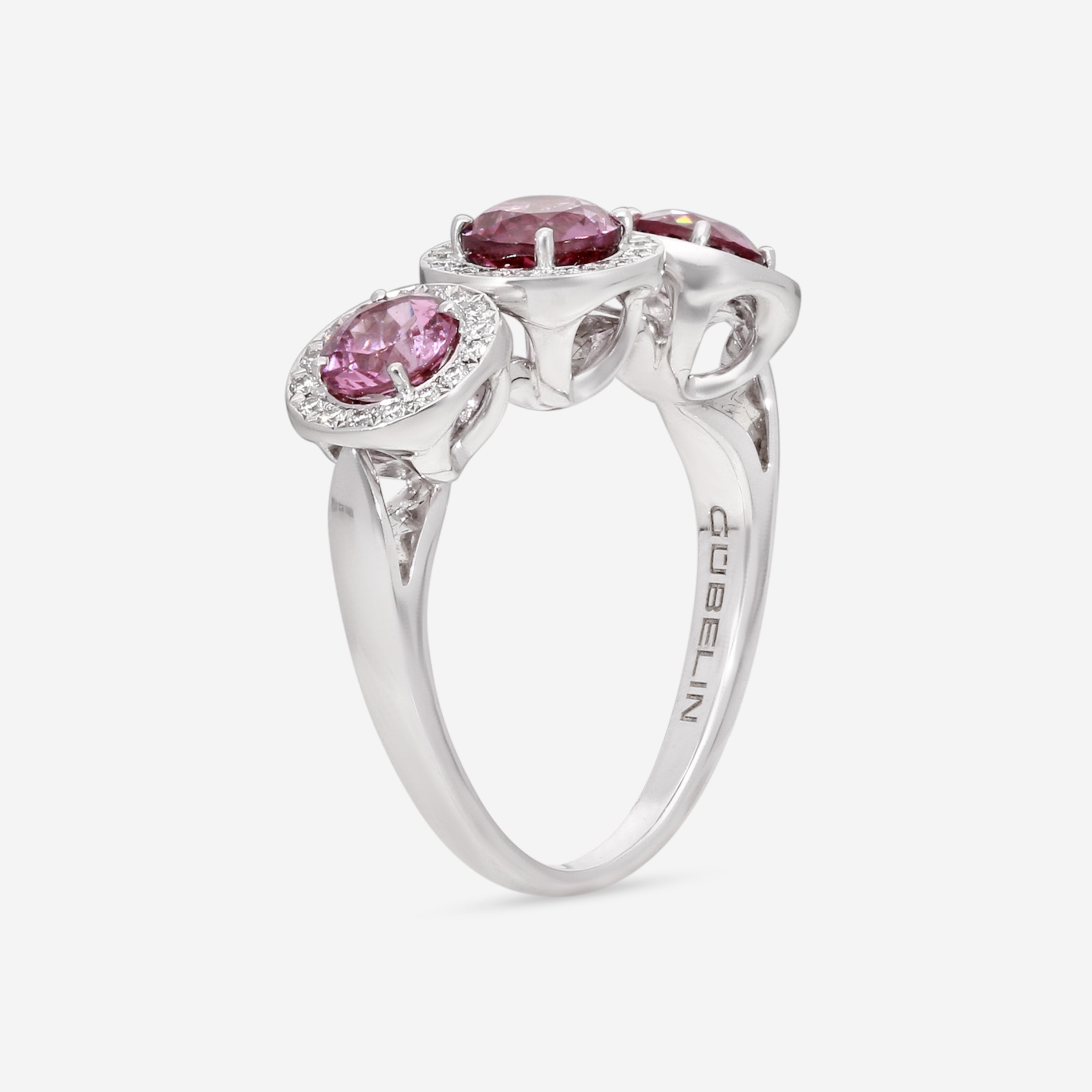 Gübelin 18K White Gold Pink Spinel & Diamond Ring 57A-1774 - THE SOLIST