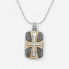 Konstantino Sterling Silver & 18K Yellow Gold Diamond Cross Pendant MEMK5057-110 - THE SOLIST