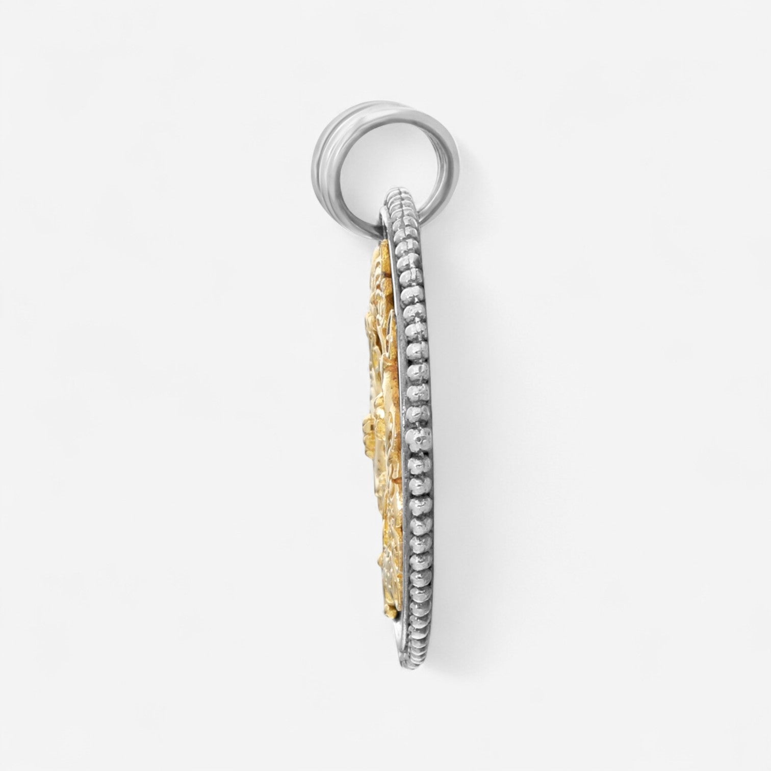 Konstantino Zodiac Pisces Sterling Silver & 18K Yellow Gold Diamond Carved Pendant MEKJ626-109 - THE SOLIST