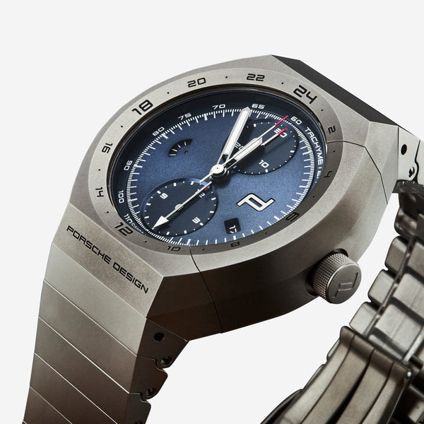 Porsche 'Monobloc Actuator' GMT Chronograph Titanium Men's Automatic Watch 6030.6.02.003.02.5