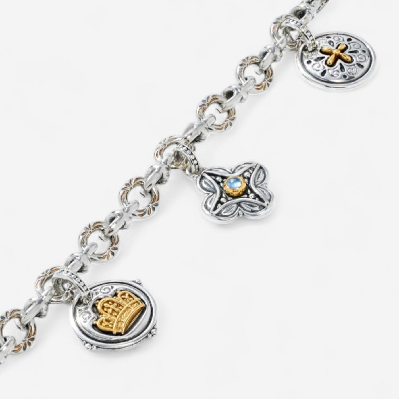 Konstantino Sterling Silver Silver & 18K Yellow Gold Spinel Bracelet BKJ698-478 - THE SOLIST