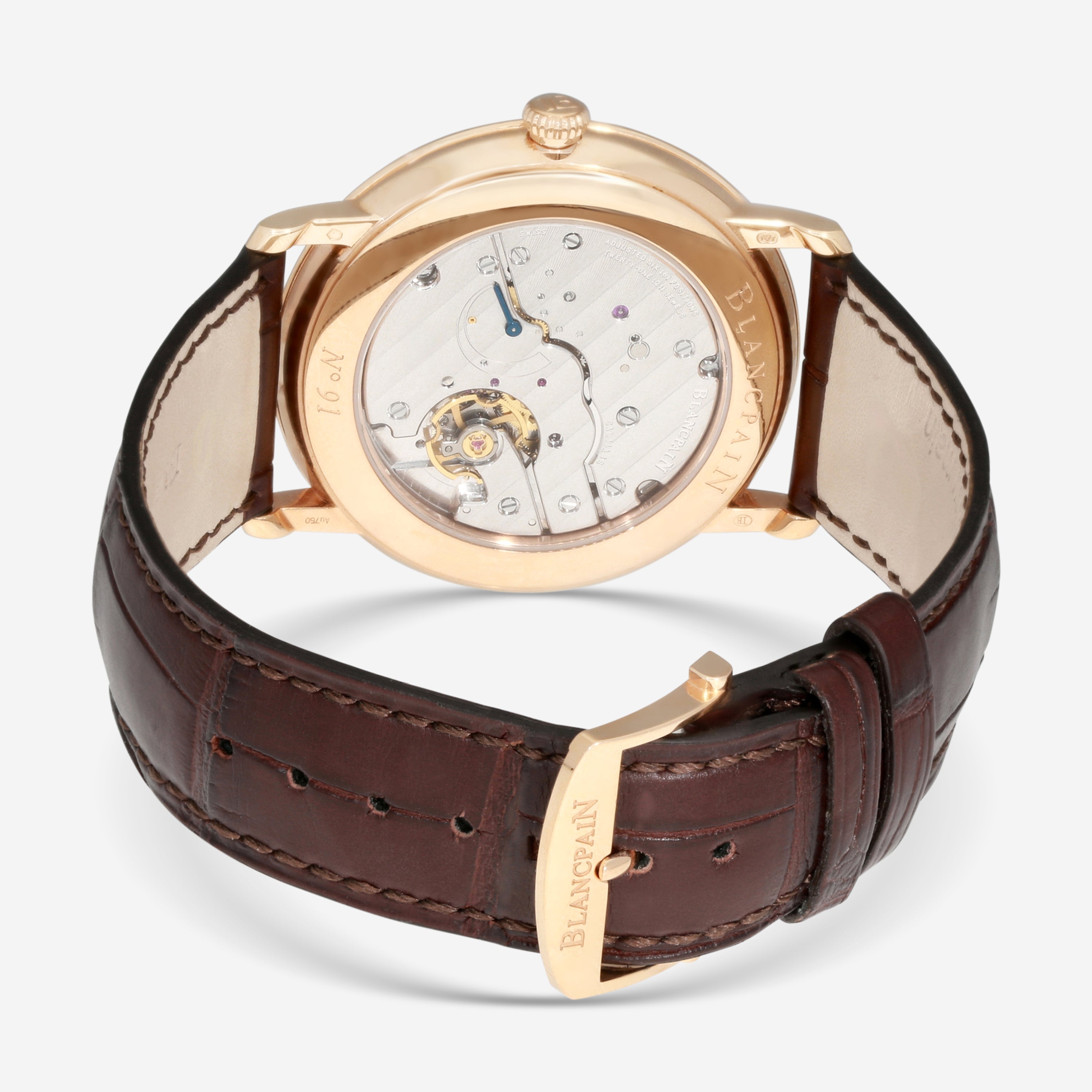 Blancpain Villeret Ultraplate 18K Rose Gold Automatic Men's Watch 6605-3642-55A - THE SOLIST