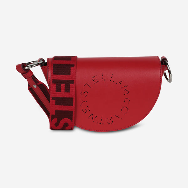 Stella McCartney Women's Red Logo Flap Shoulder Bag 700083-W8542-6506