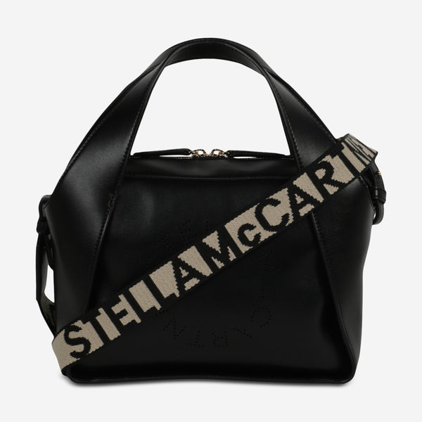 Stella McCartney Medium Women's Black Logo Crossbody Bag 700267-W8542-1000