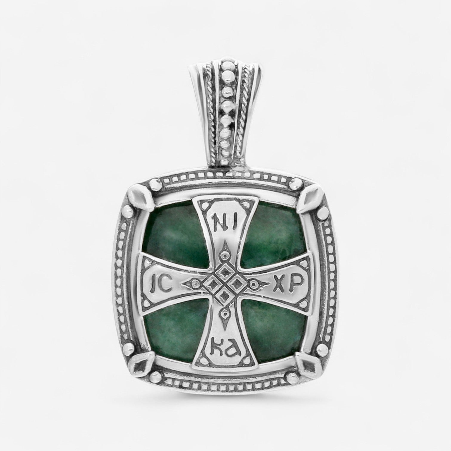 Konstantino Sterling Silver Green Aventurine Pendant MEKJ667-131-448 - THE SOLIST