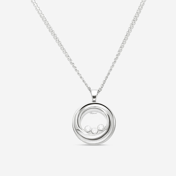 Chopard Happy Emotions 18K White Gold Diamond Pendant Necklace 799217-1001