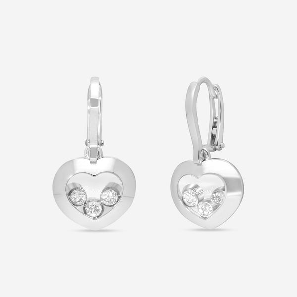 Chopard Happy Curves 18K White Gold Diamond Drop Earrings 839203-1003 - THE SOLIST