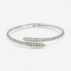 Alberto Milani 18K White Gold Diamond Bypass Cuff Bracelet G0061E