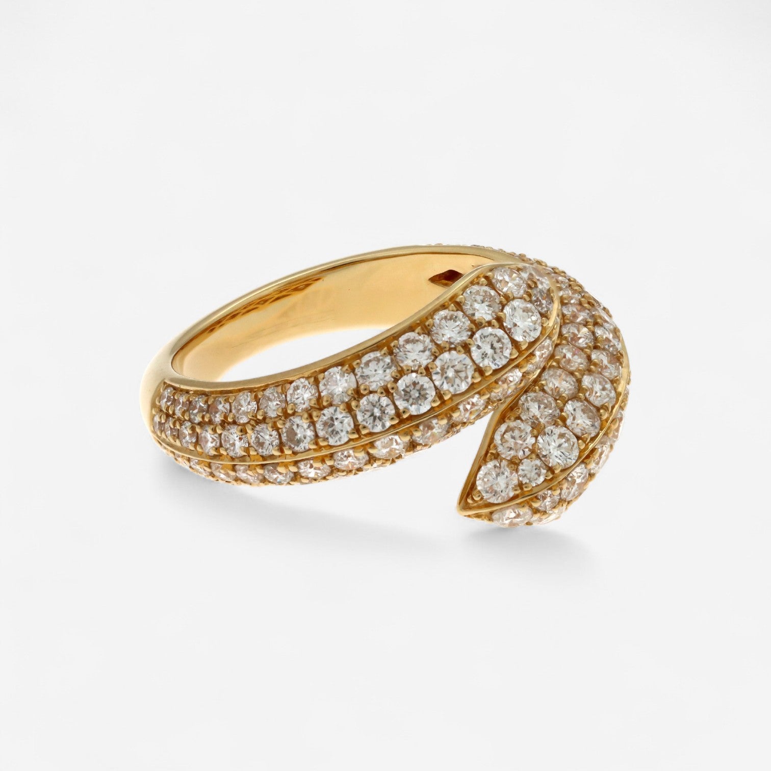 Alberto Milani 18K Yellow Gold Diamond Bypass Ring R0183E-7