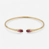 Alberto Milani Ombre 18K Yellow Gold Diamond, Pink Sapphire & Ruby Cuff Bracelet G0074E