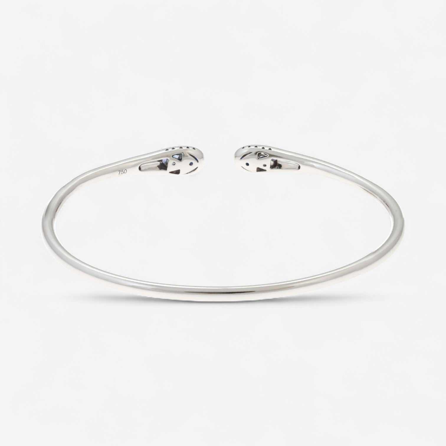 Alberto Milani Ombre 18K White Gold Diamond & Blue Sapphire Cuff Bracelet G0075E