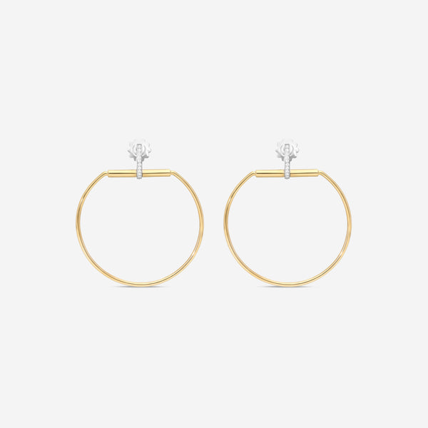 Roberto Coin Classic Parisienne 18K Yellow & White Gold Diamond Drop Earrings 8882387AJERX - THE SOLIST