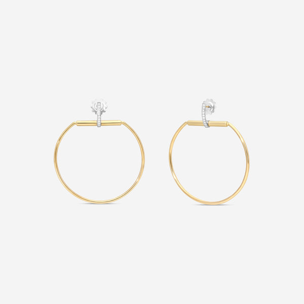 Roberto Coin Classic Parisienne 18K Yellow & White Gold Diamond Drop Earrings 8882387AJERX - THE SOLIST